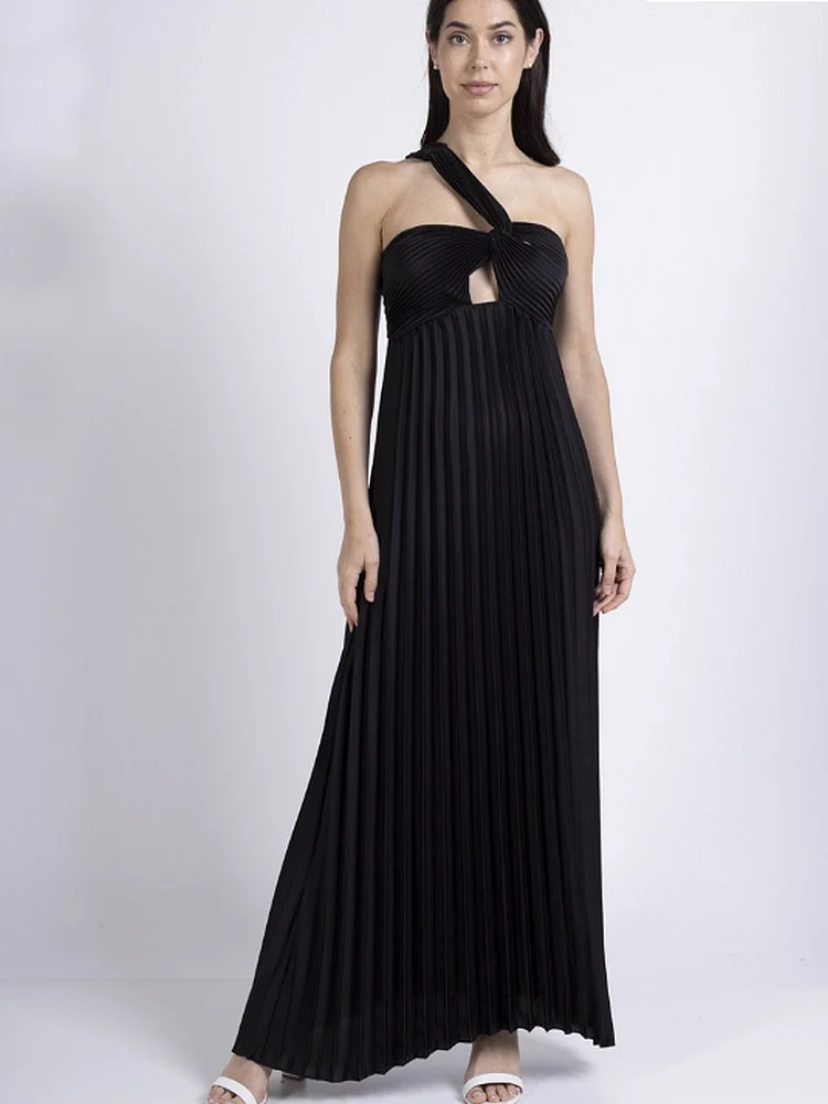 Robe de cocktail terracotta en satin