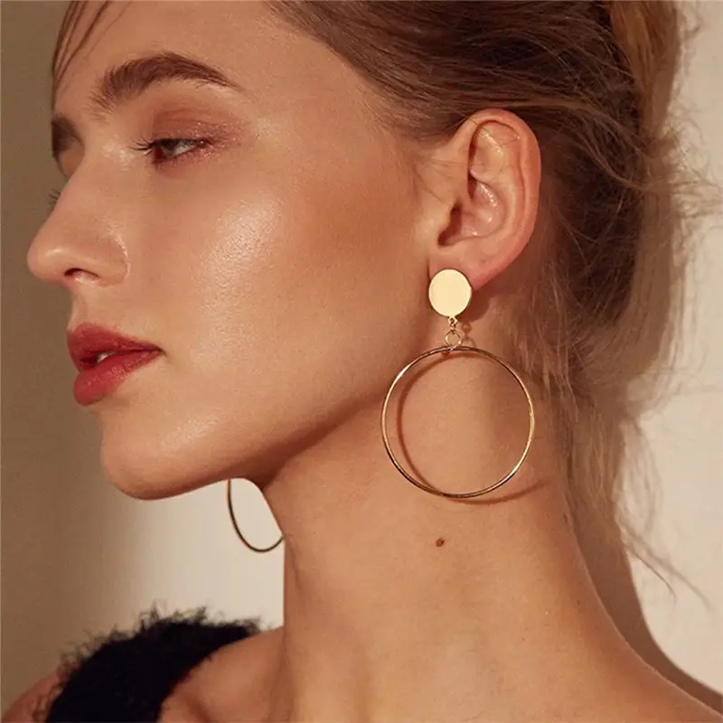 Boucles d'oreilles geometriques rondes