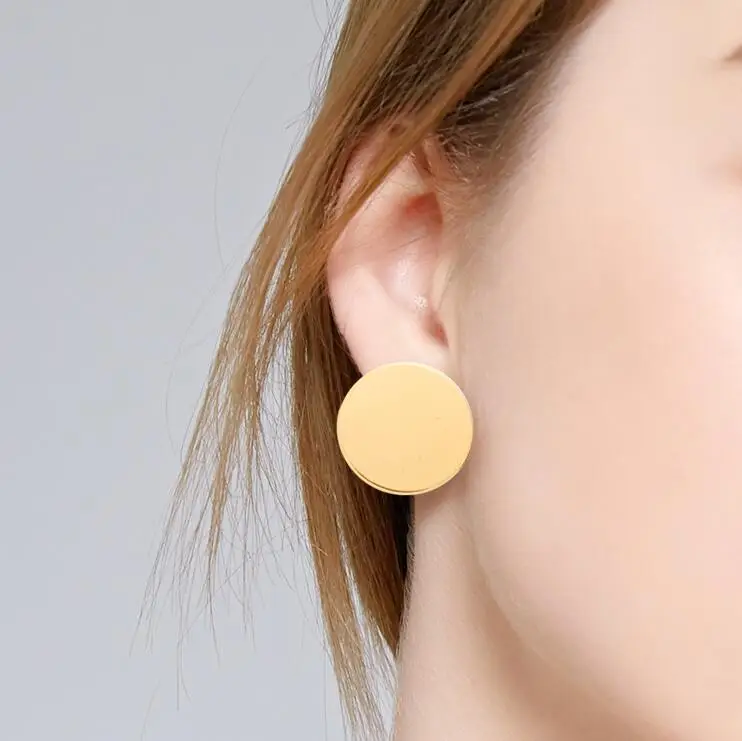 Boucles d'oreilles geometriques rondes