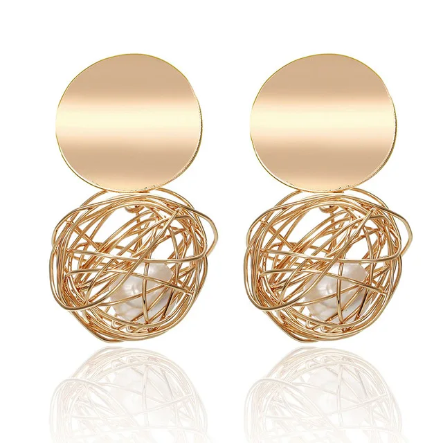Boucles d'oreilles geometriques rondes