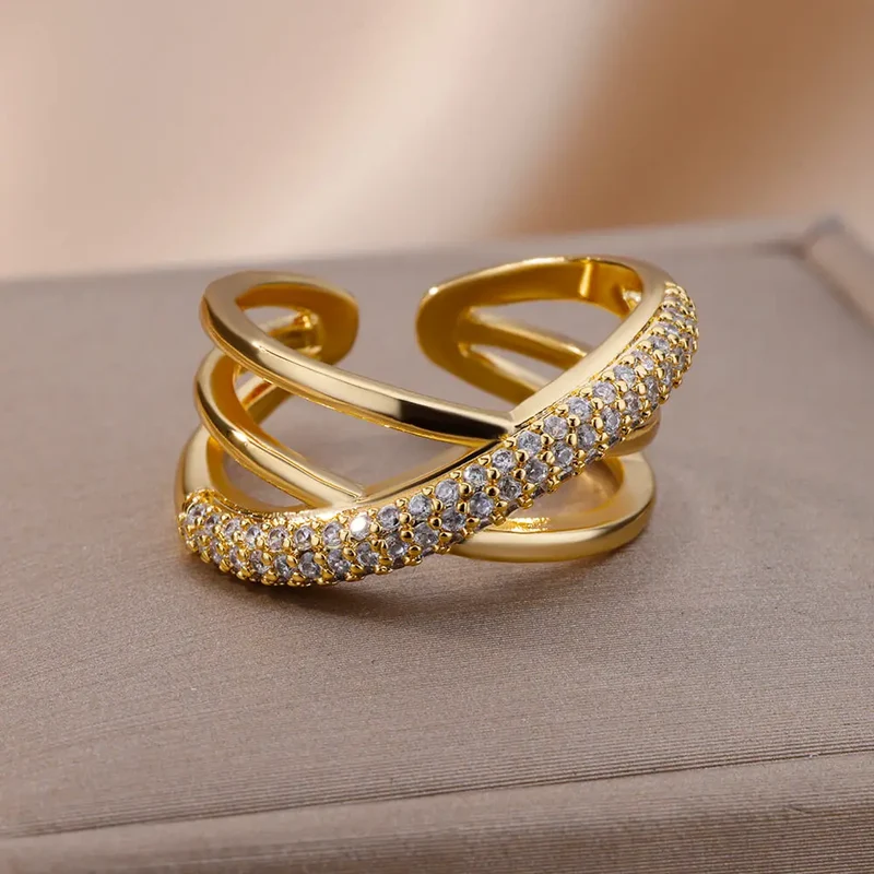 Bague pour femmes plaqué or