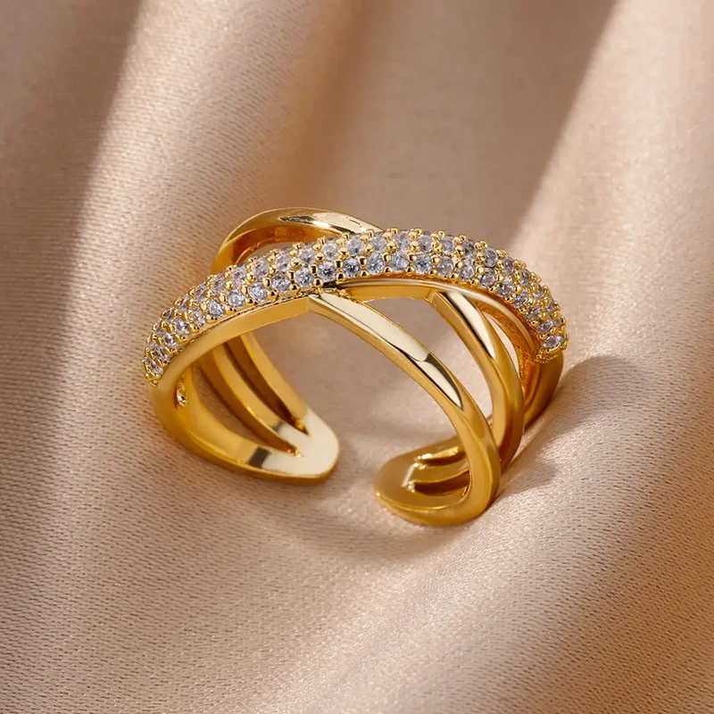 Bague pour femmes plaqué or