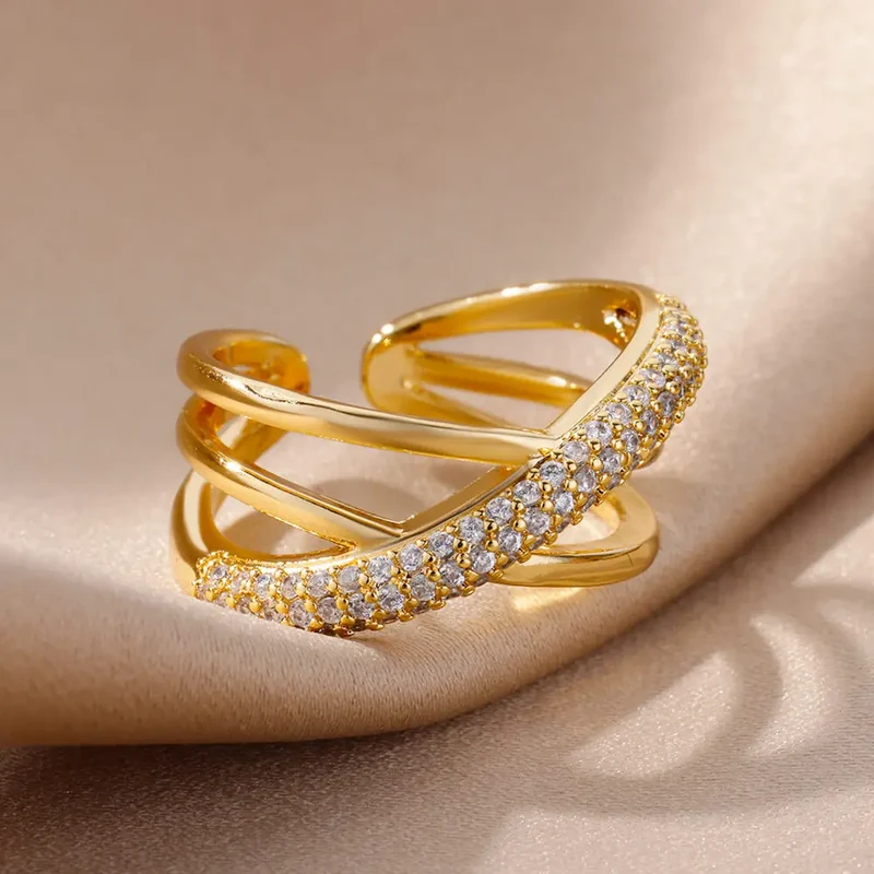 Bague pour femmes plaqué or