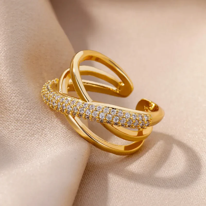 Bague pour femmes plaqué or