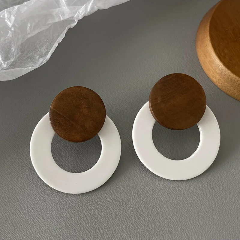 Boucles d'Oreilles Bambou Blanches