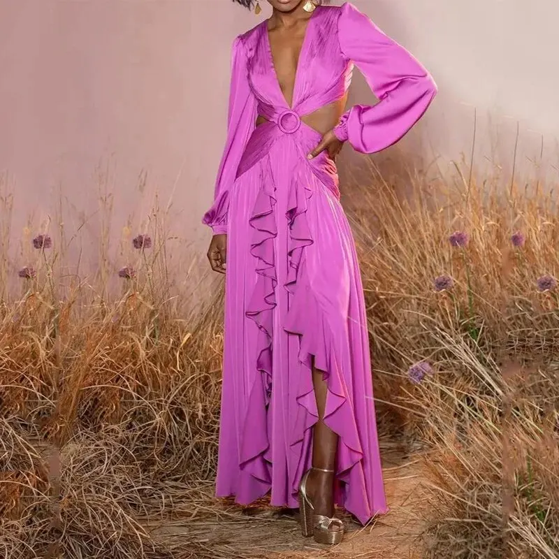 Robe Lanterne Satin Rose