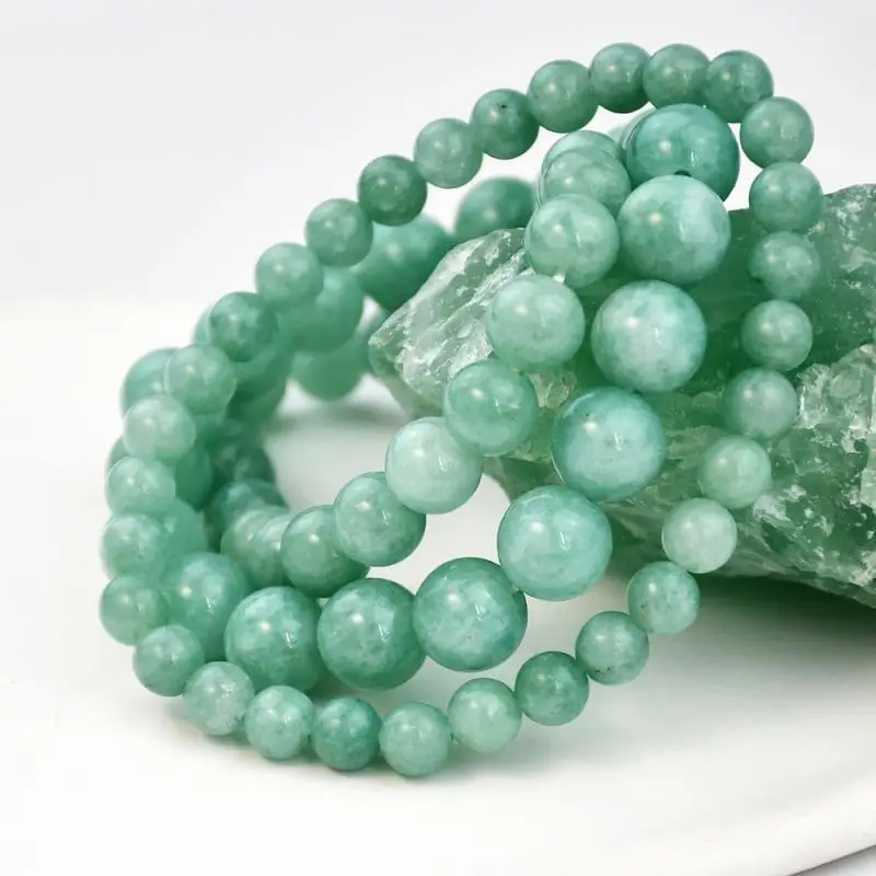 Bracelet bohème vert pierre aventurine