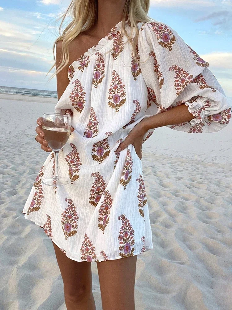 Robe d'été décontractée à une épaule