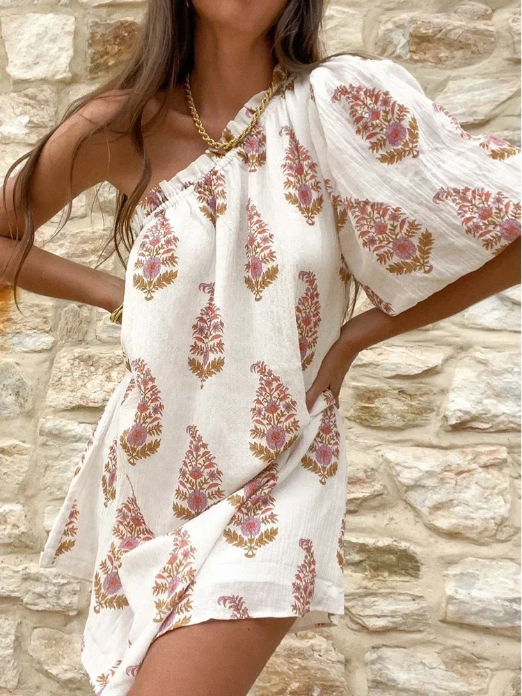 Robe d'été décontractée à une épaule