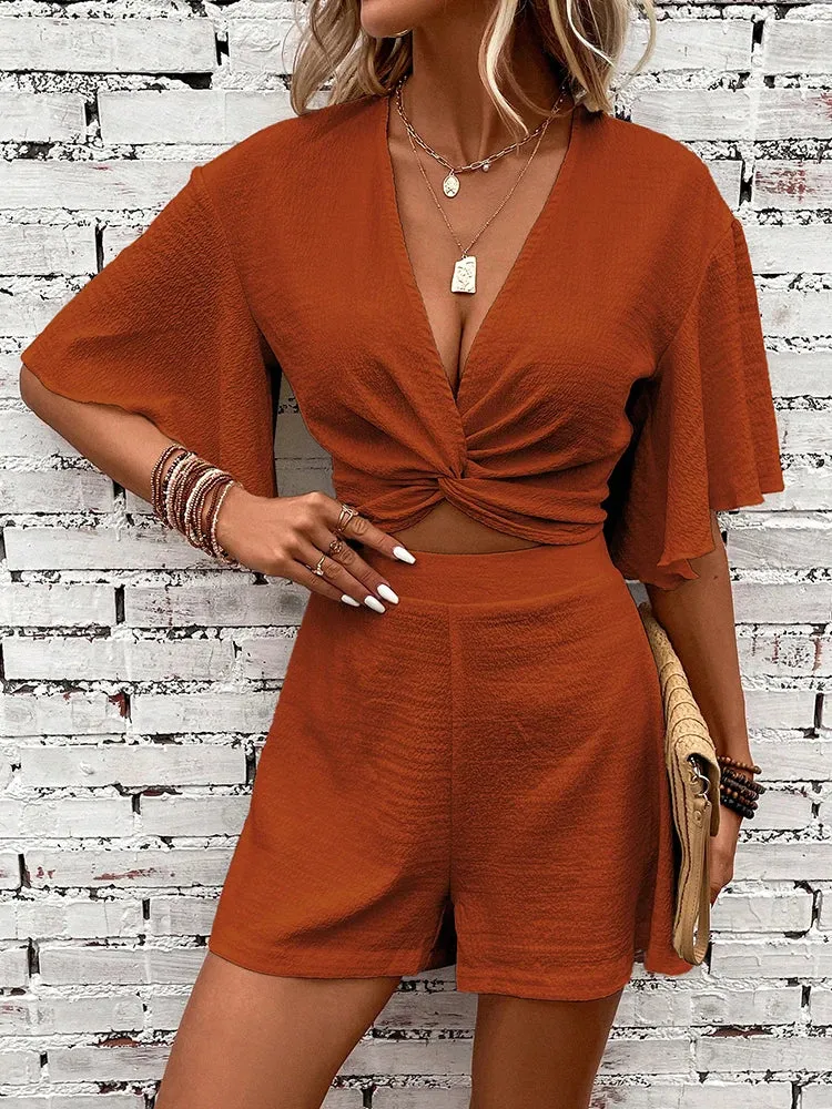 Ensemble estival pour femmes Terracotta