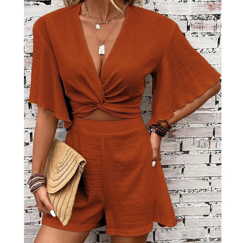 Ensemble estival pour femmes Terracotta