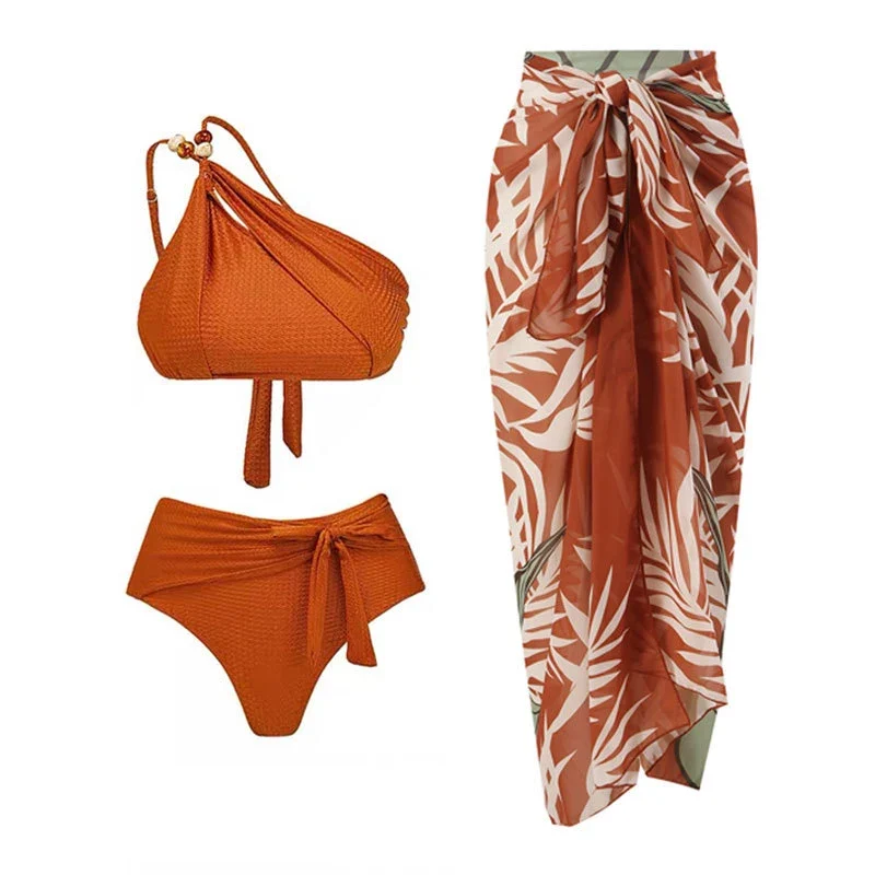 Ensemble Maillot de Bain et Jupe Terracotta