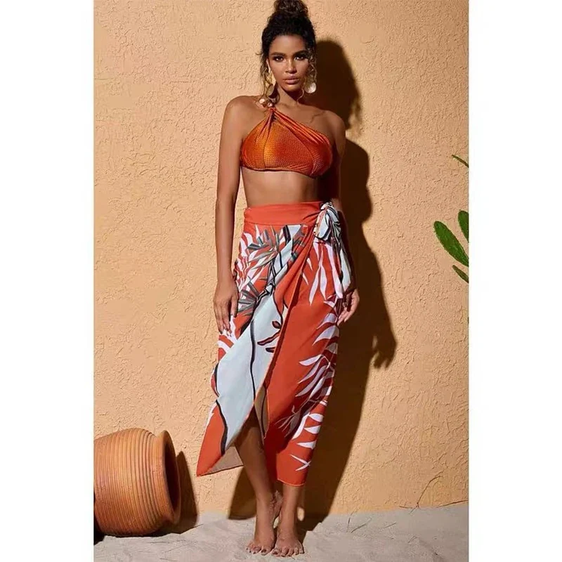Ensemble Maillot de Bain et Jupe Terracotta