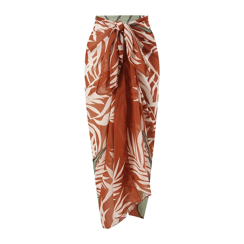 Ensemble Maillot de Bain et Jupe Terracotta