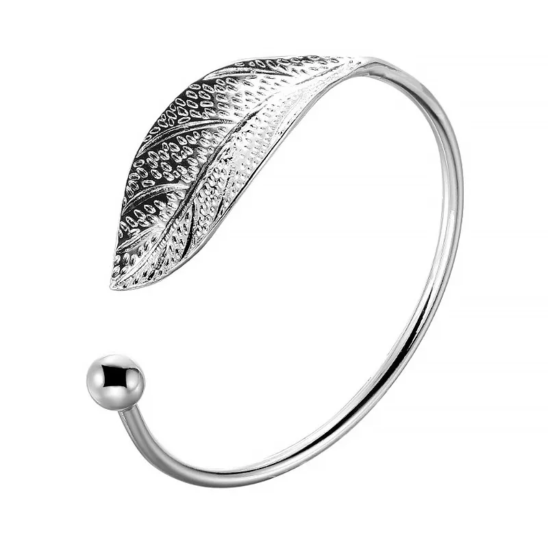 Bracelet Feuille Argent