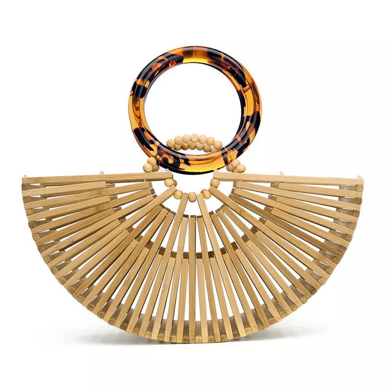 Sac rigide demi lune bambou