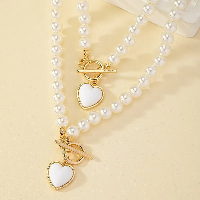 Ensemble Collier Bracelet Perle