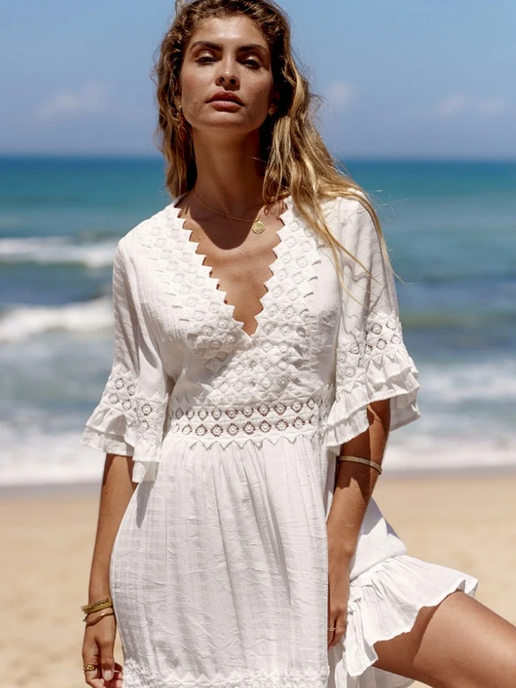 Robe Bohème Chic Manches Mi Longues