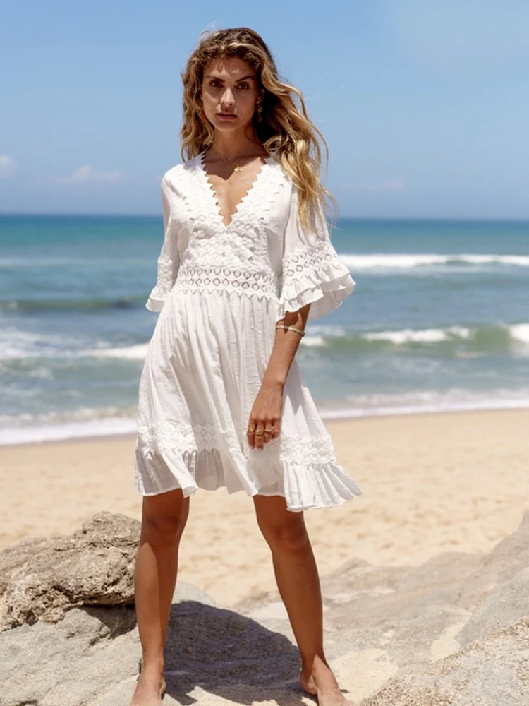Robe Bohème Chic Manches Mi Longues