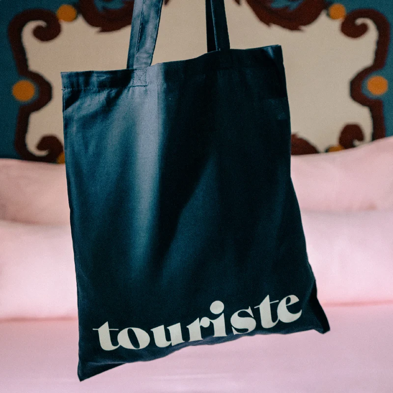 Tote Bag Touriste Bleu