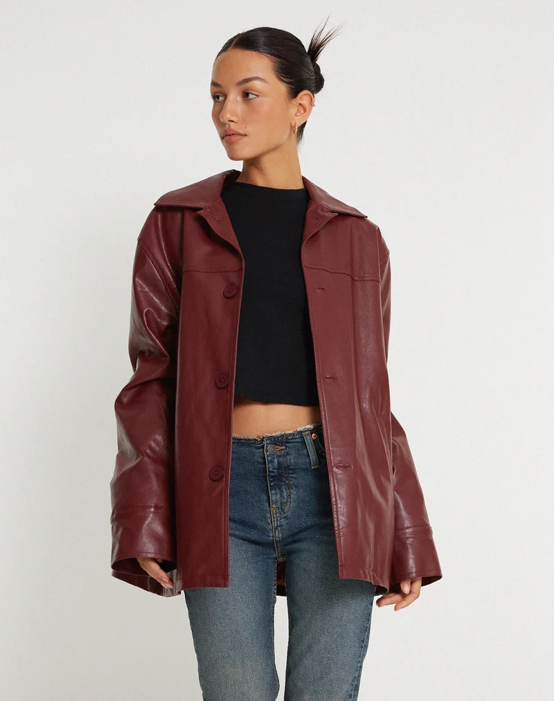 Veste Walta en PU Redwood