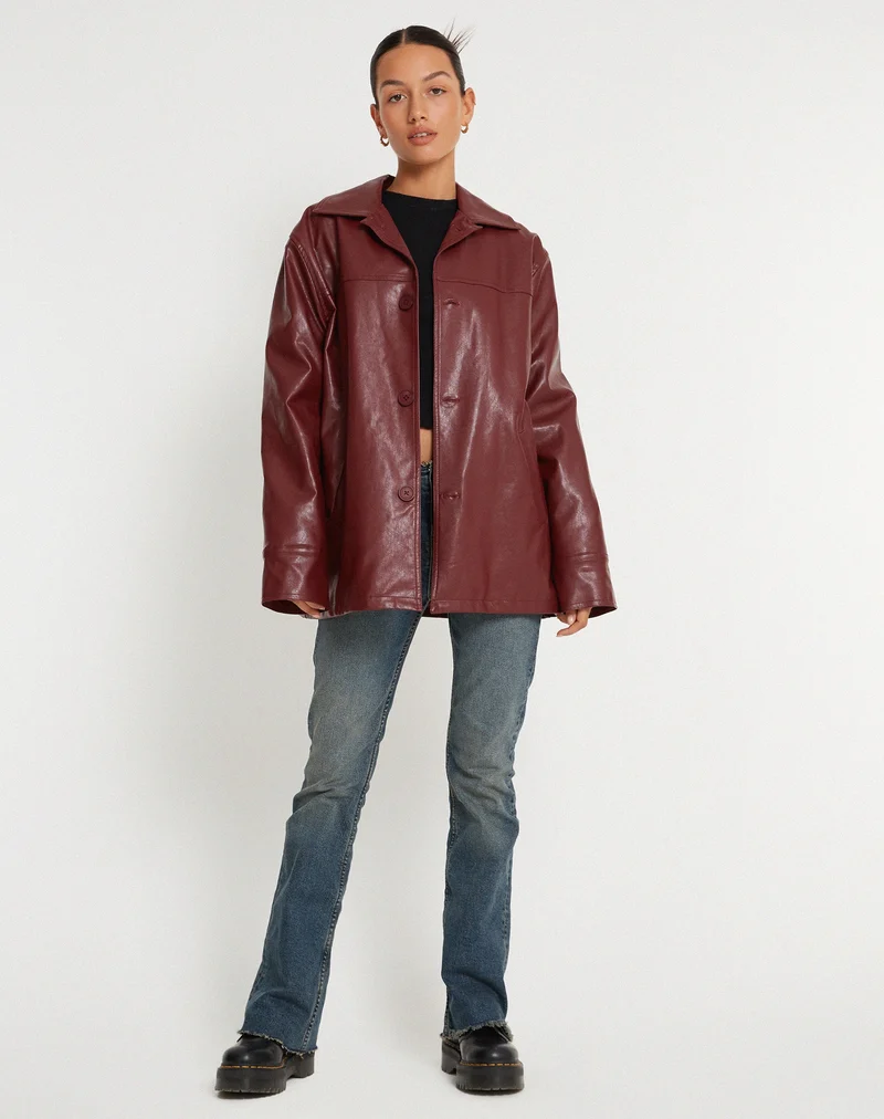 Veste Walta en PU Redwood
