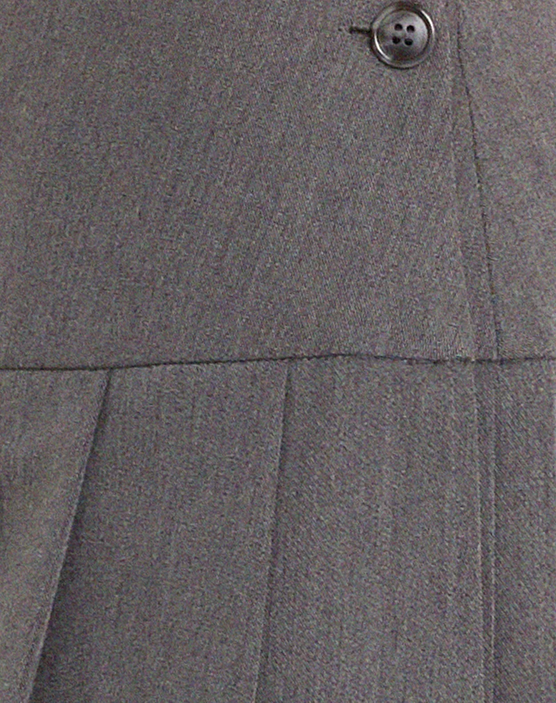 Jupe micro plissée Casini, anthracite