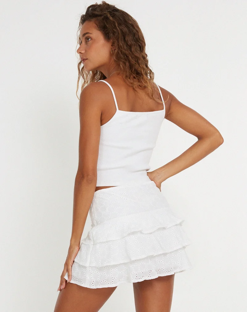 Minijupe Camigo, blanche