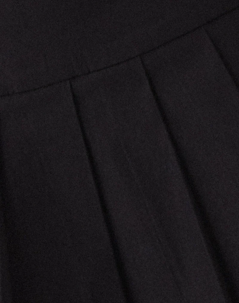 Jupe micro plissée Casini, tailleur noir