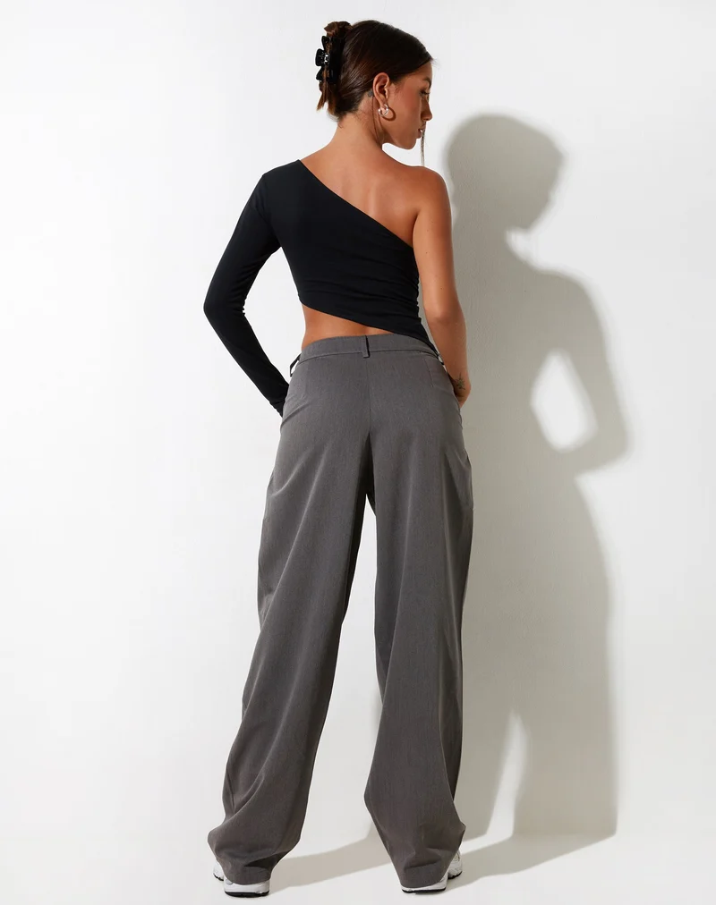 Pantalon à jambes larges Sakaria, Tailoring Charcoal
