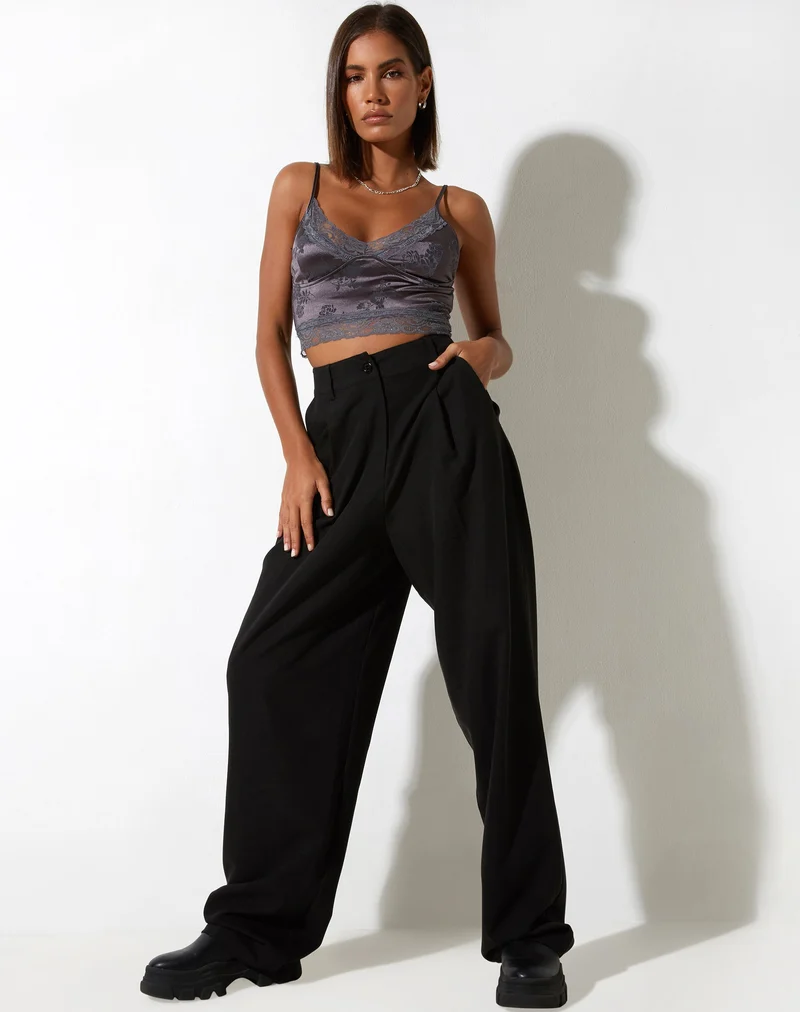 Dyrana Crop Top in Rose Flock Choco