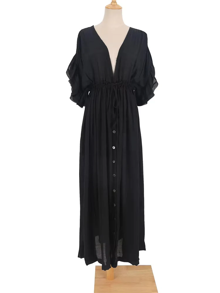 Robe Longue Chic Bohème Noire