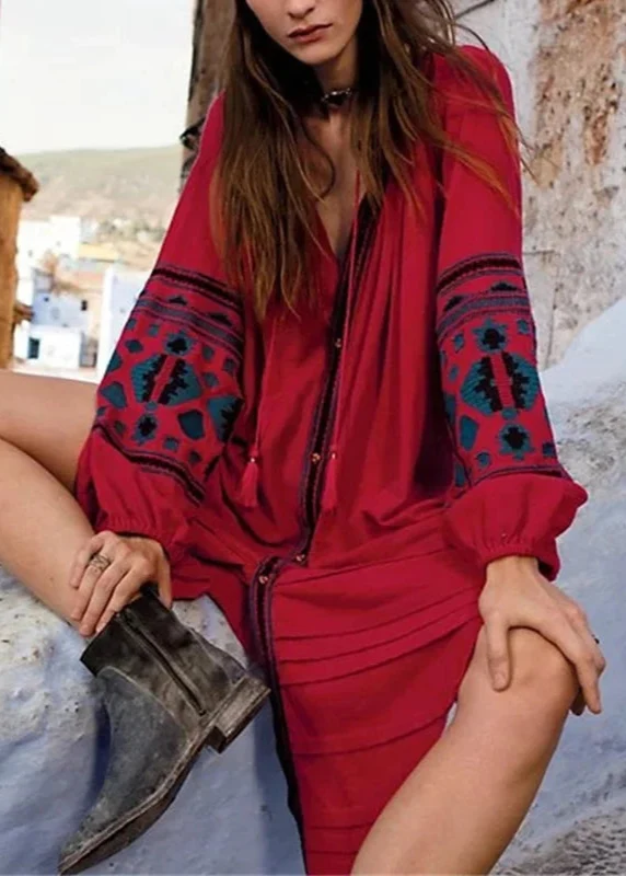 Robe rétro rouge
