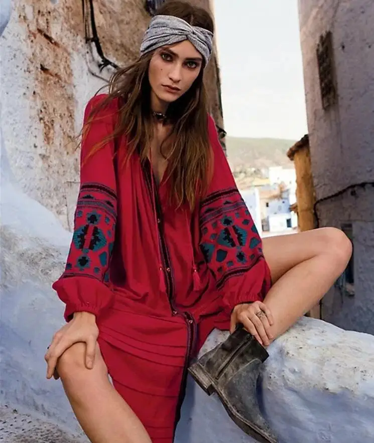 Robe rétro rouge