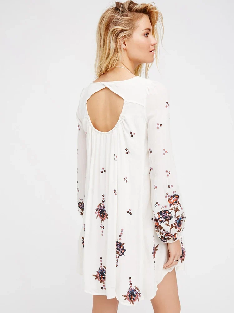 Robe coton vintage blanc
