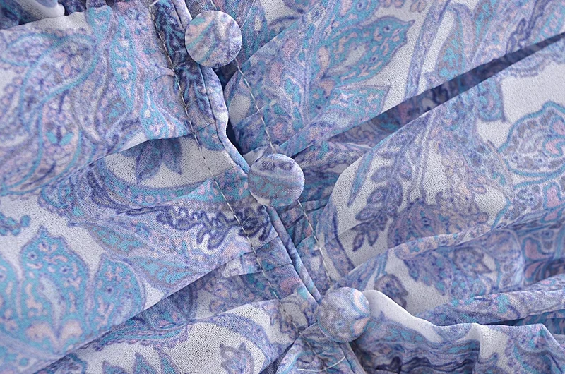 Robe mousseline bleue