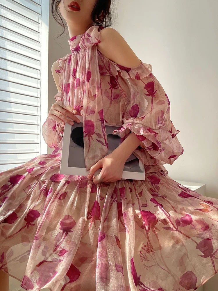 Robe en mousseline fleurie