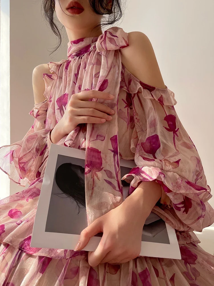 Robe en mousseline fleurie