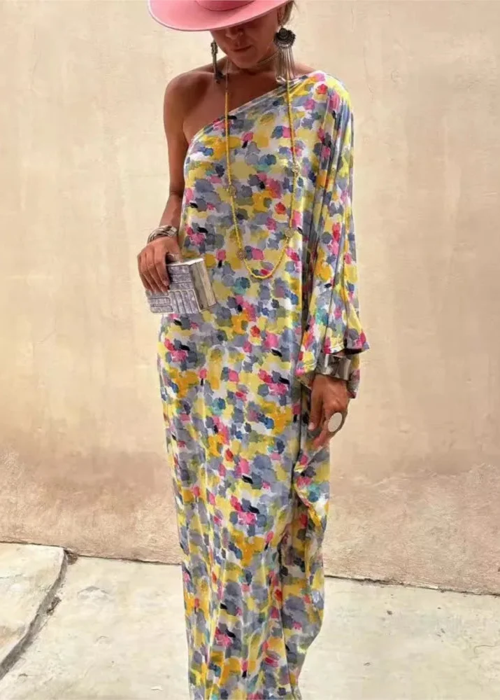 Robe multicolore longue chic
