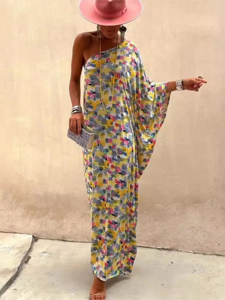 Robe multicolore longue chic