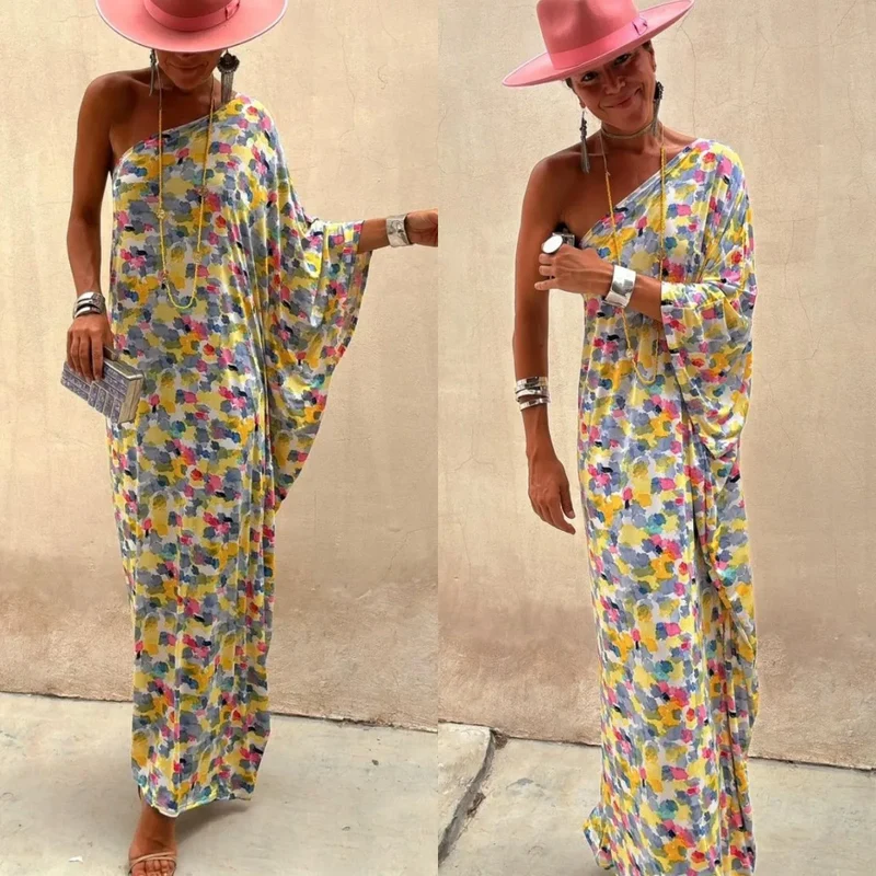 Robe multicolore longue chic
