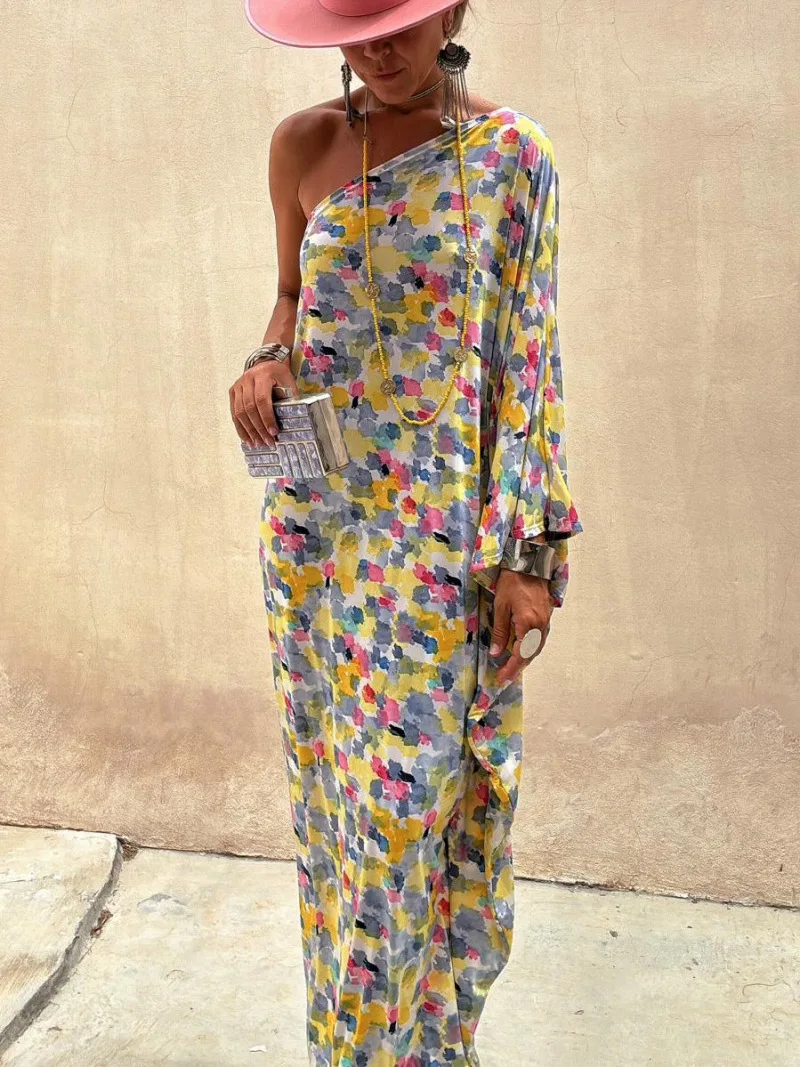 Robe multicolore longue chic