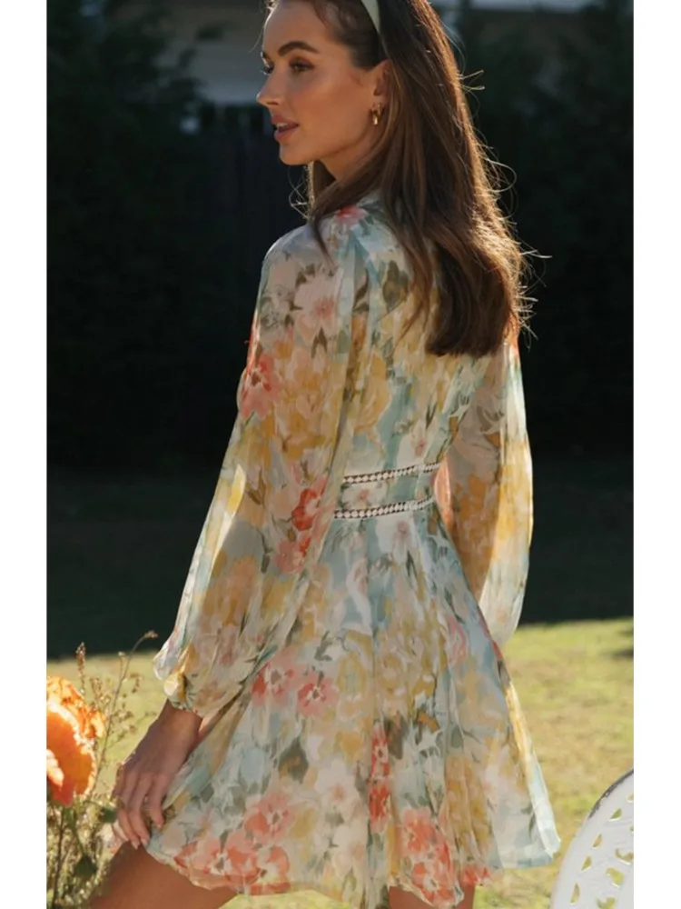 Robe courte en mousseline