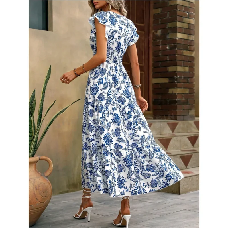 Robe fleurie bleue