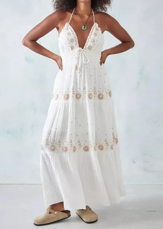 Robe loose longue blanche