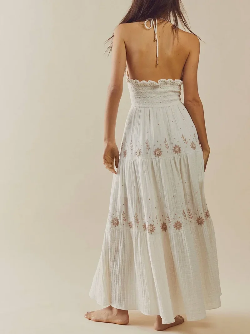 Robe loose longue blanche