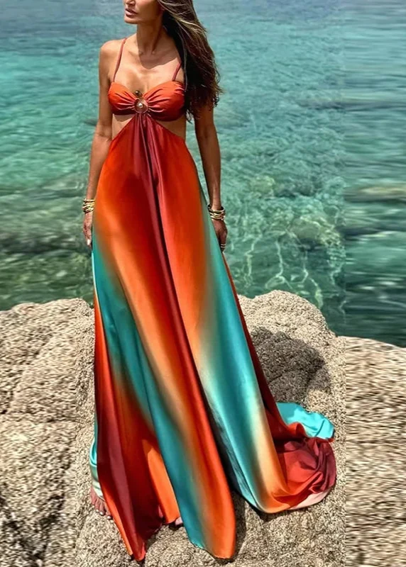 Robe terracotta style plage