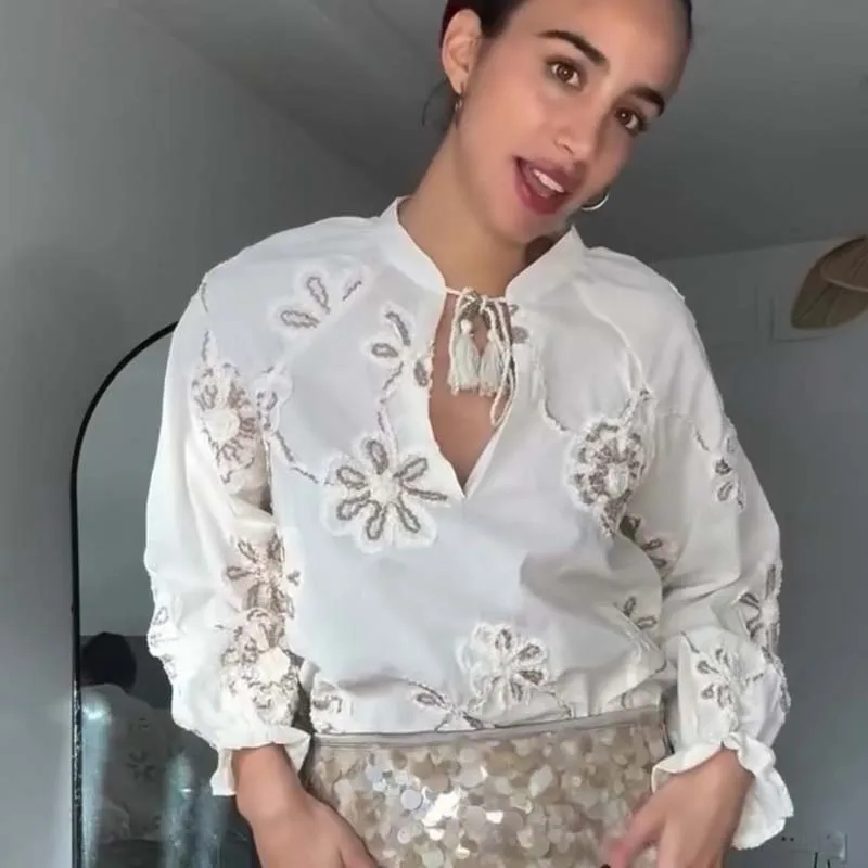 Blouse Broderie Blanche Boho