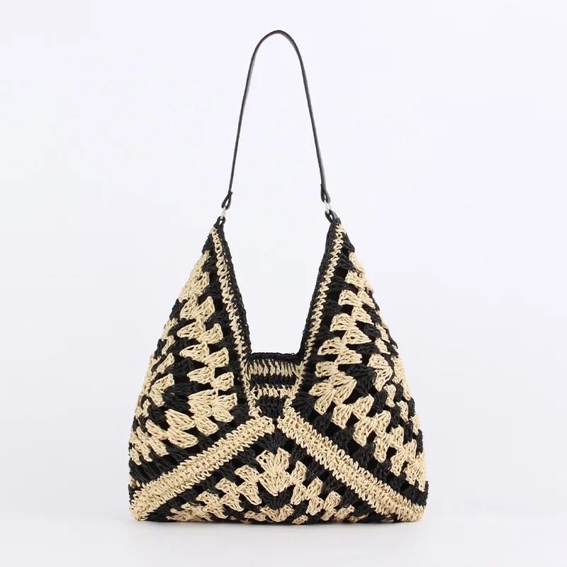 Tote Bag Noir et Blanc Tissage