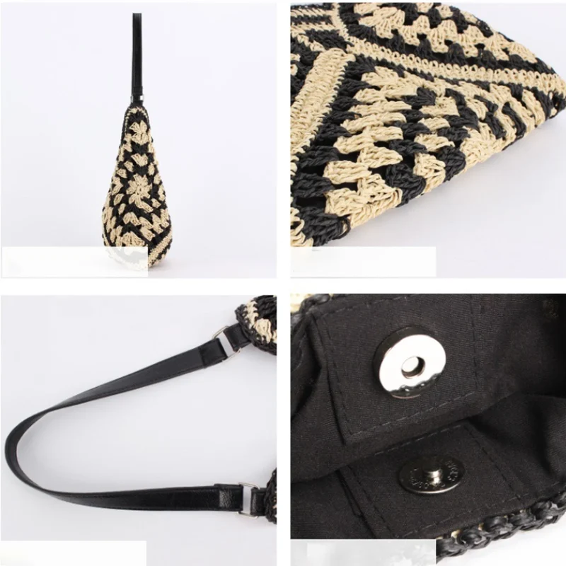 Tote Bag Noir et Blanc Tissage